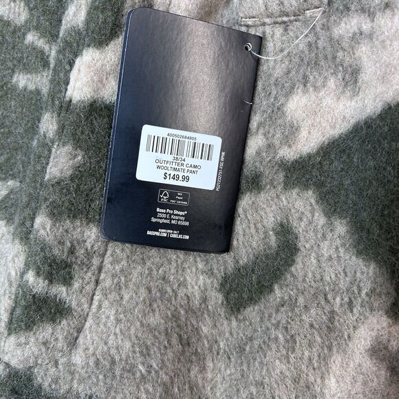 Cabela's OUTFITTER CAMO OUTFITTER BERBER PANT In Size 38x34 NWT $150 - Picture 9 of 12